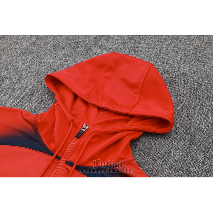 Chandal de Sudadera del Paris Saint-Germain Nino 2023-2024 Rojo y Azul